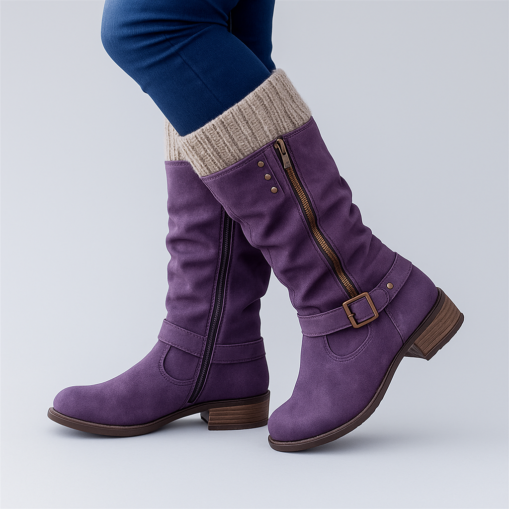 Elegante Schnallenstiefeletten mit Fußstütze