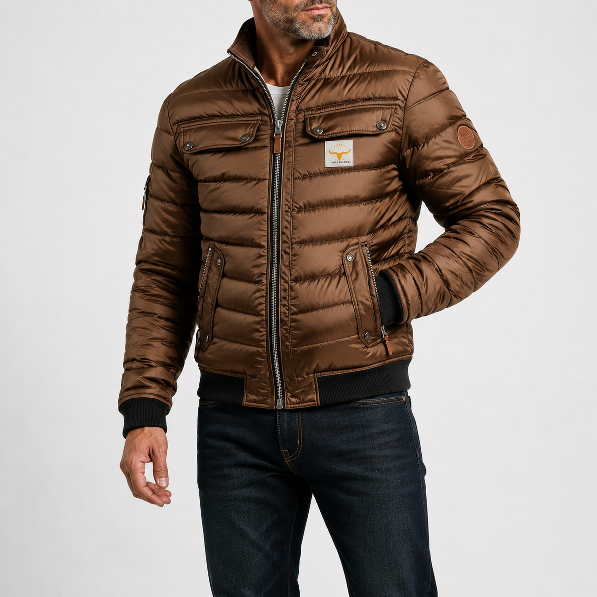 Gesteppte Vintage-Jacke