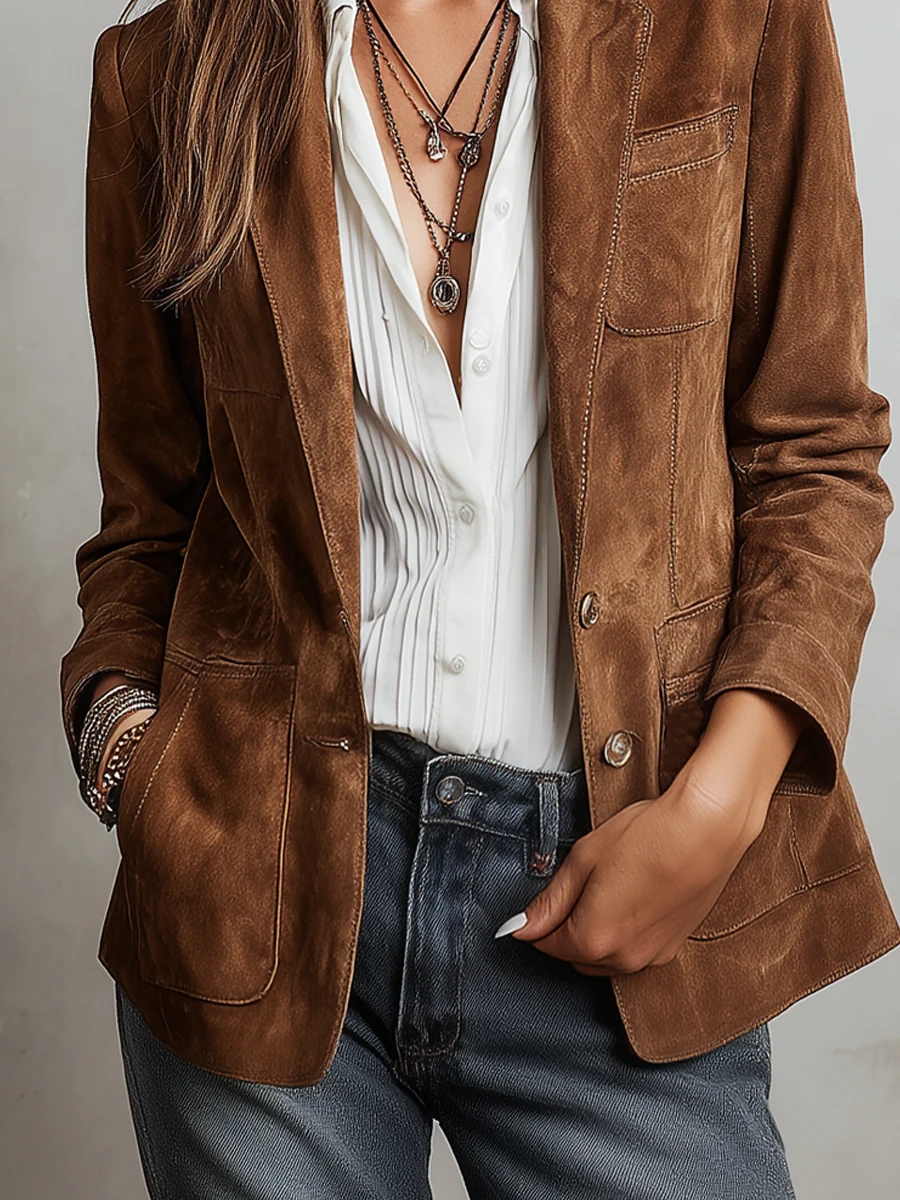 Retro-Blazer Braun