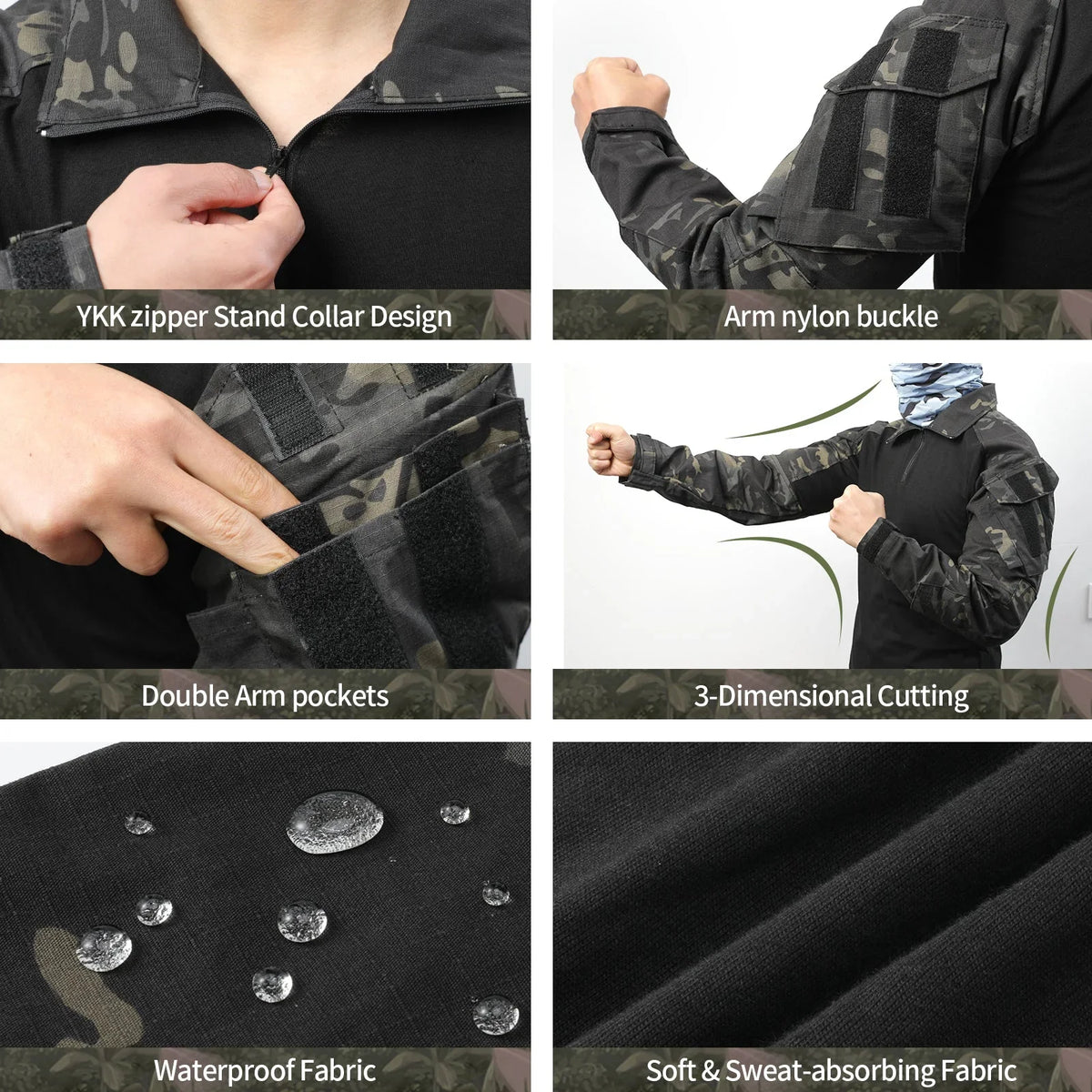 Taktisches G3 Combat-Shirt mit Taschen