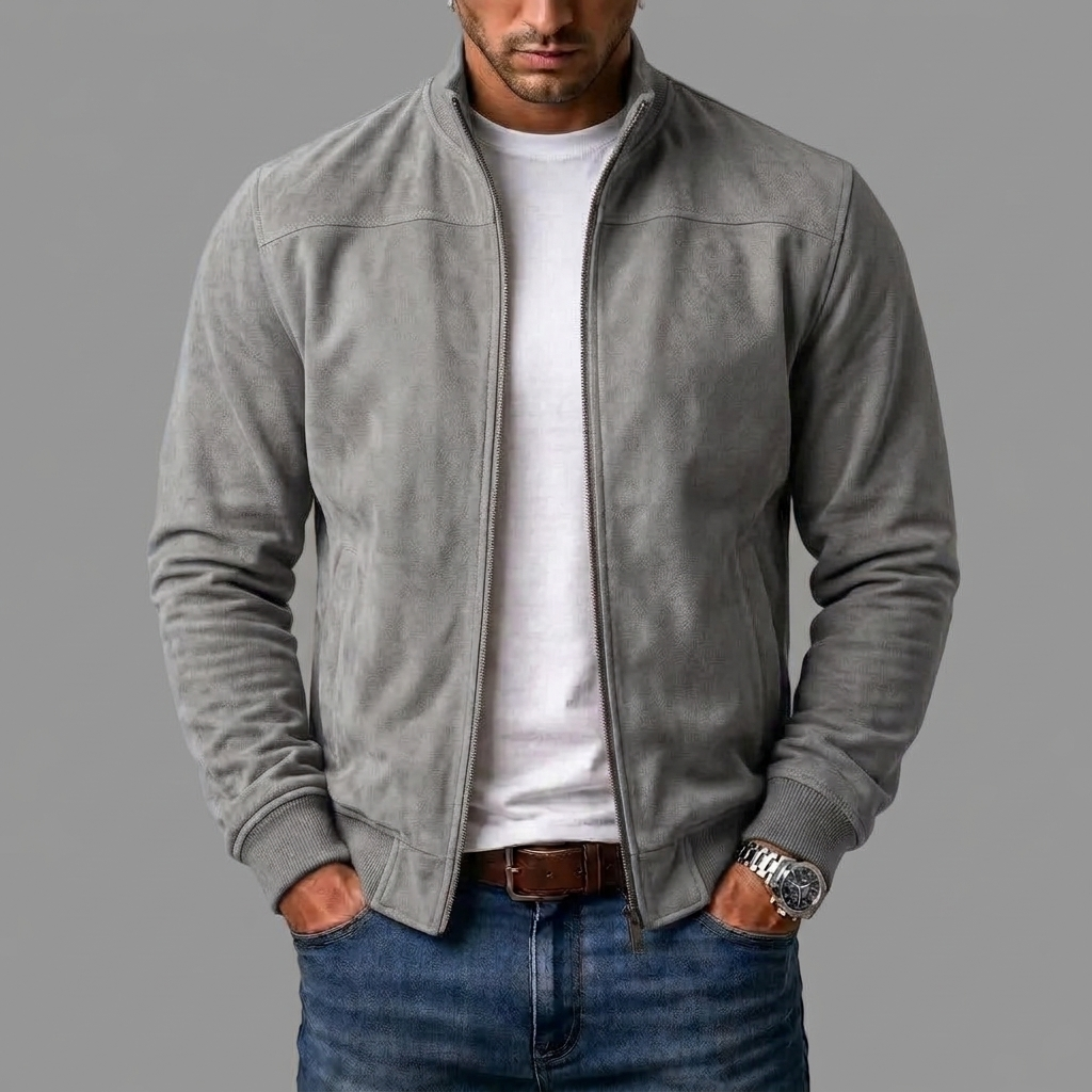 Wildleder Bomber-Jacke