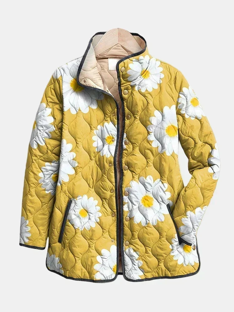 Gesteppte Jacke mit Gänseblümchen