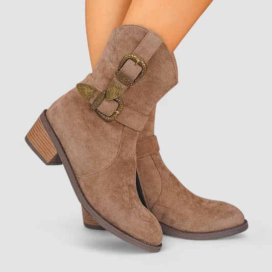 Orthopädische Western-Stiefel – Gelb