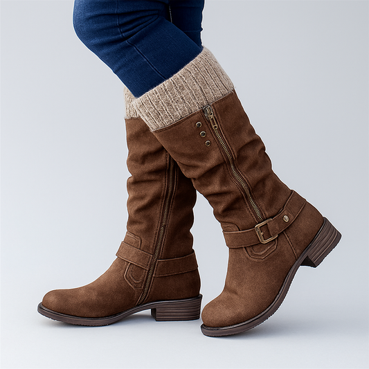 Elegante Schnallenstiefeletten mit Fußstütze