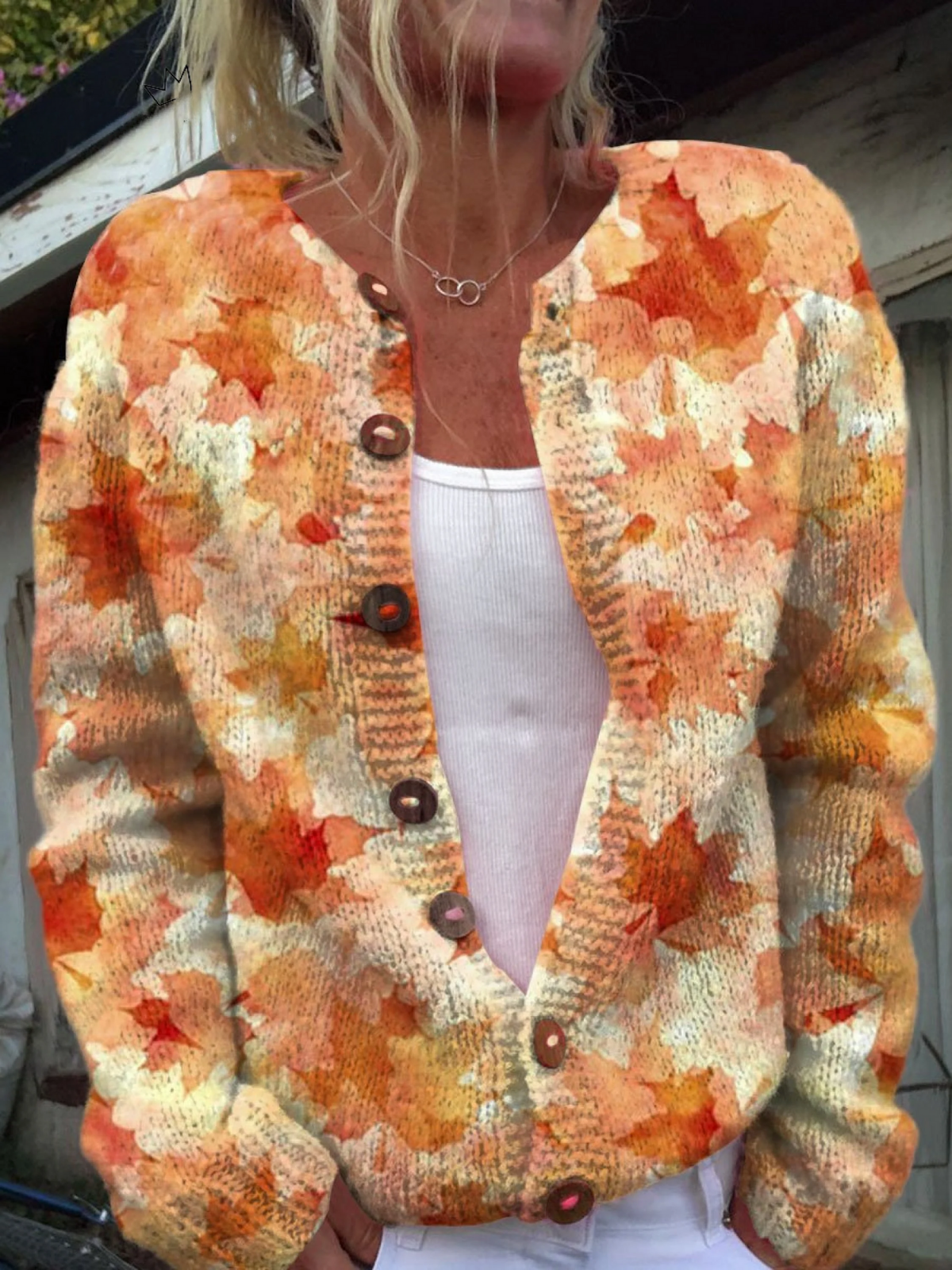 Strickjacke mit Knöpfen – Vintage V