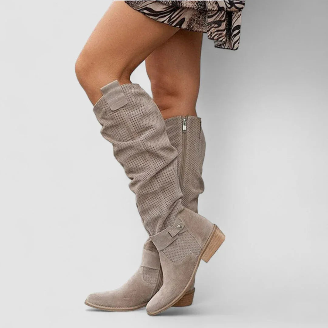 Orthopädische Western-Stiefel – Beige