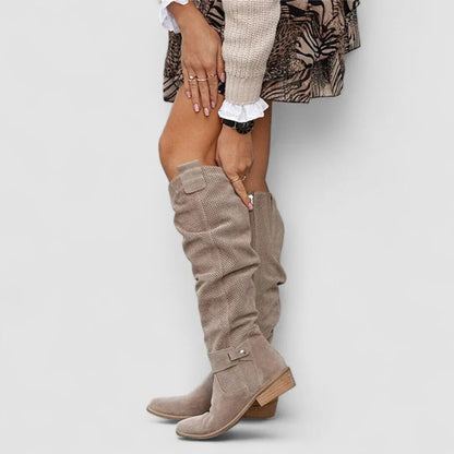 Orthopädische Western-Stiefel – Beige