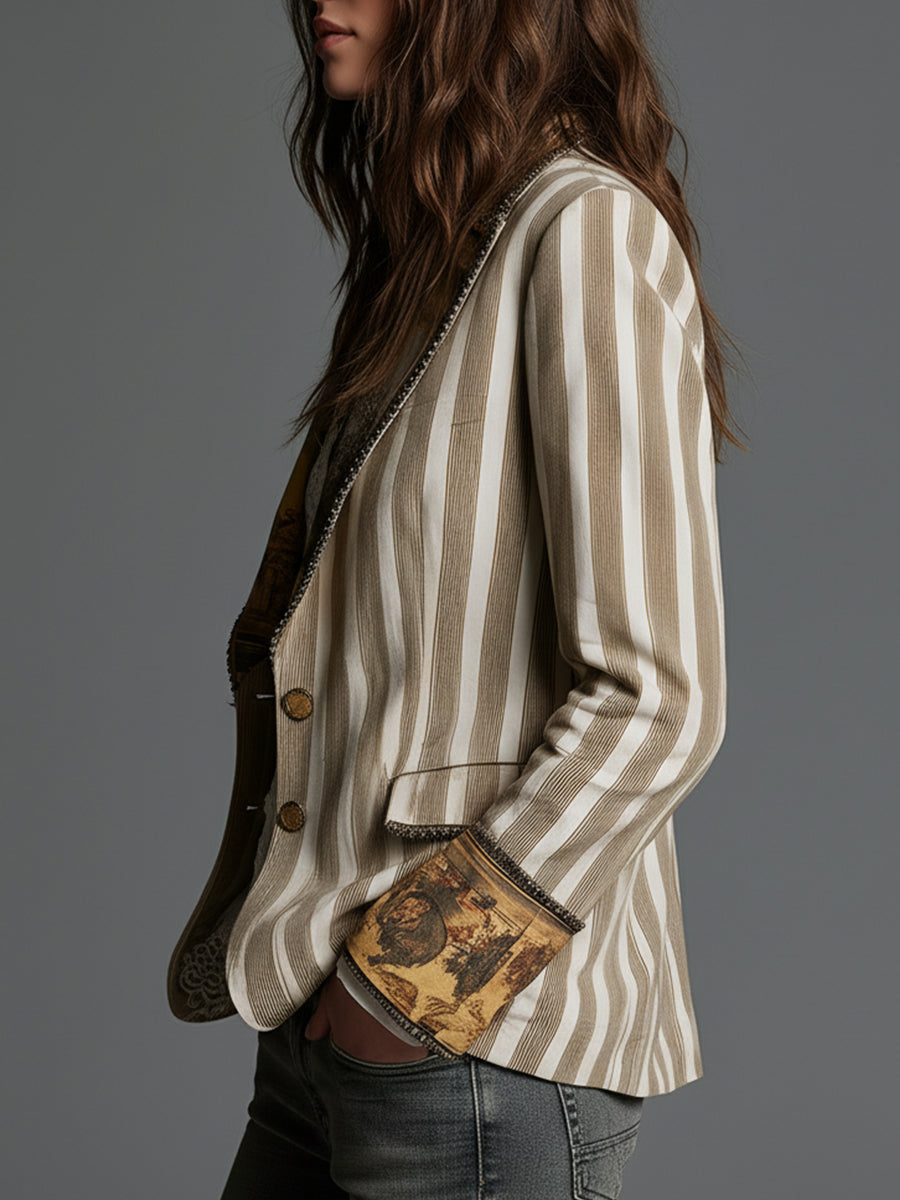 Böhmischer Blazer mit Streifenmuster