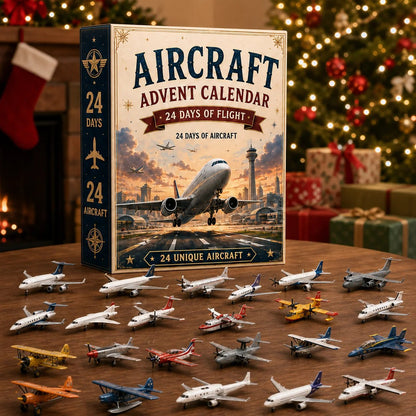 Adventskalender mit Flugzeugen für Kinder 2026 — 24 Flugzeuge und Jets