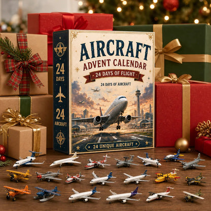 Adventskalender mit Flugzeugen für Kinder 2026 — 24 Flugzeuge und Jets