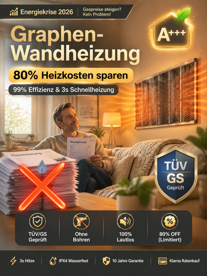 Graphen Infrarot Wandheizung | Wärme in Sekunden | Ohne Bohren ☀️