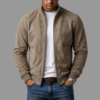 Wildleder Bomber-Jacke