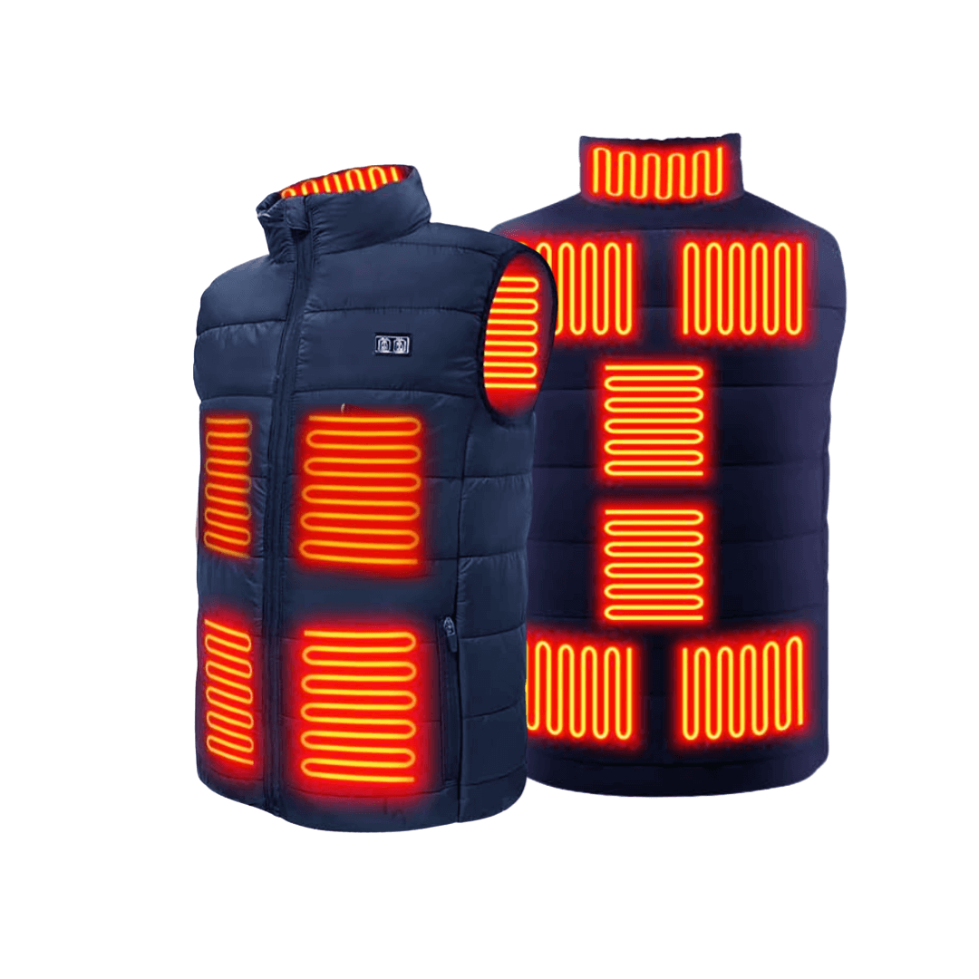 Beheizte Weste mit 9 Heiz-Zonen – Ultraleicht, USB-betrieben & ideal für Outdoor-Abenteuer
