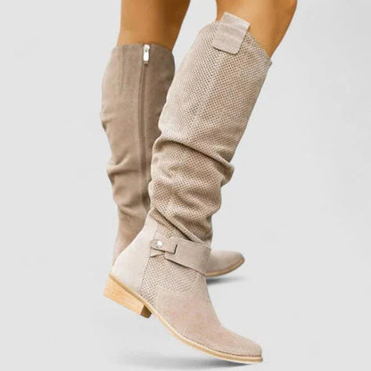 Orthopädische Western-Stiefel – Beige