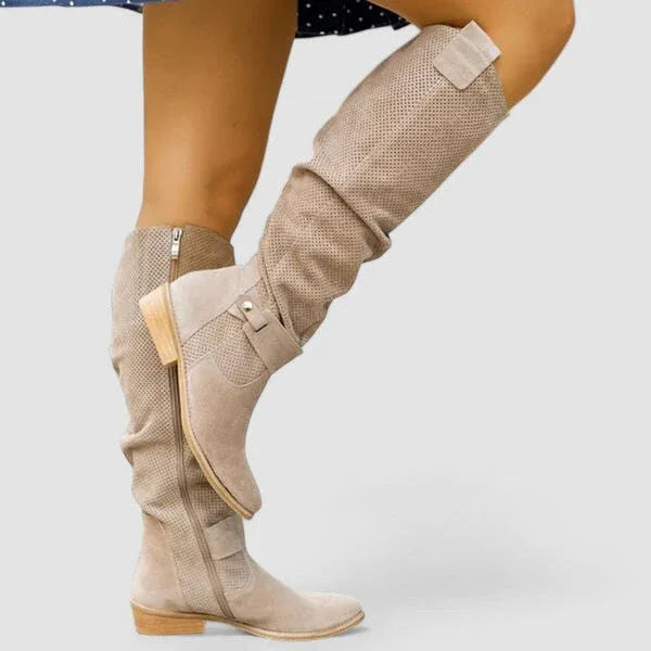 Orthopädische Western-Stiefel – Beige