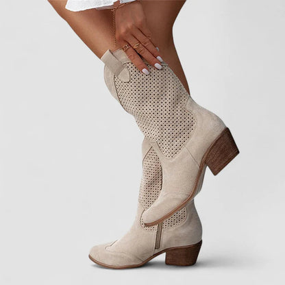 Orthopädische Western-Stiefel – Weiß