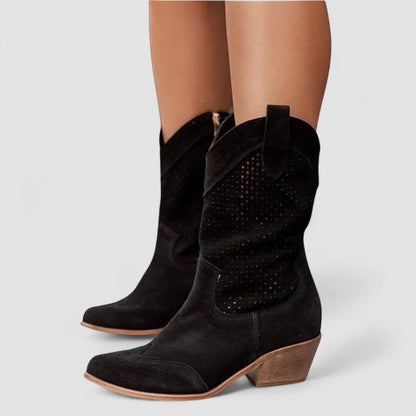 Orthopädische Western-Stiefel – Weiß