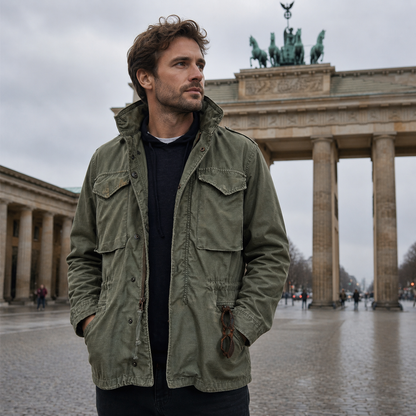 Baumwoll-Feldjacke mit Taschen