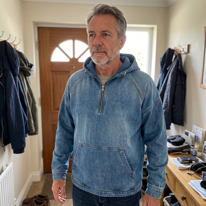 Jeansjacke mit Kurzem Reißverschluss