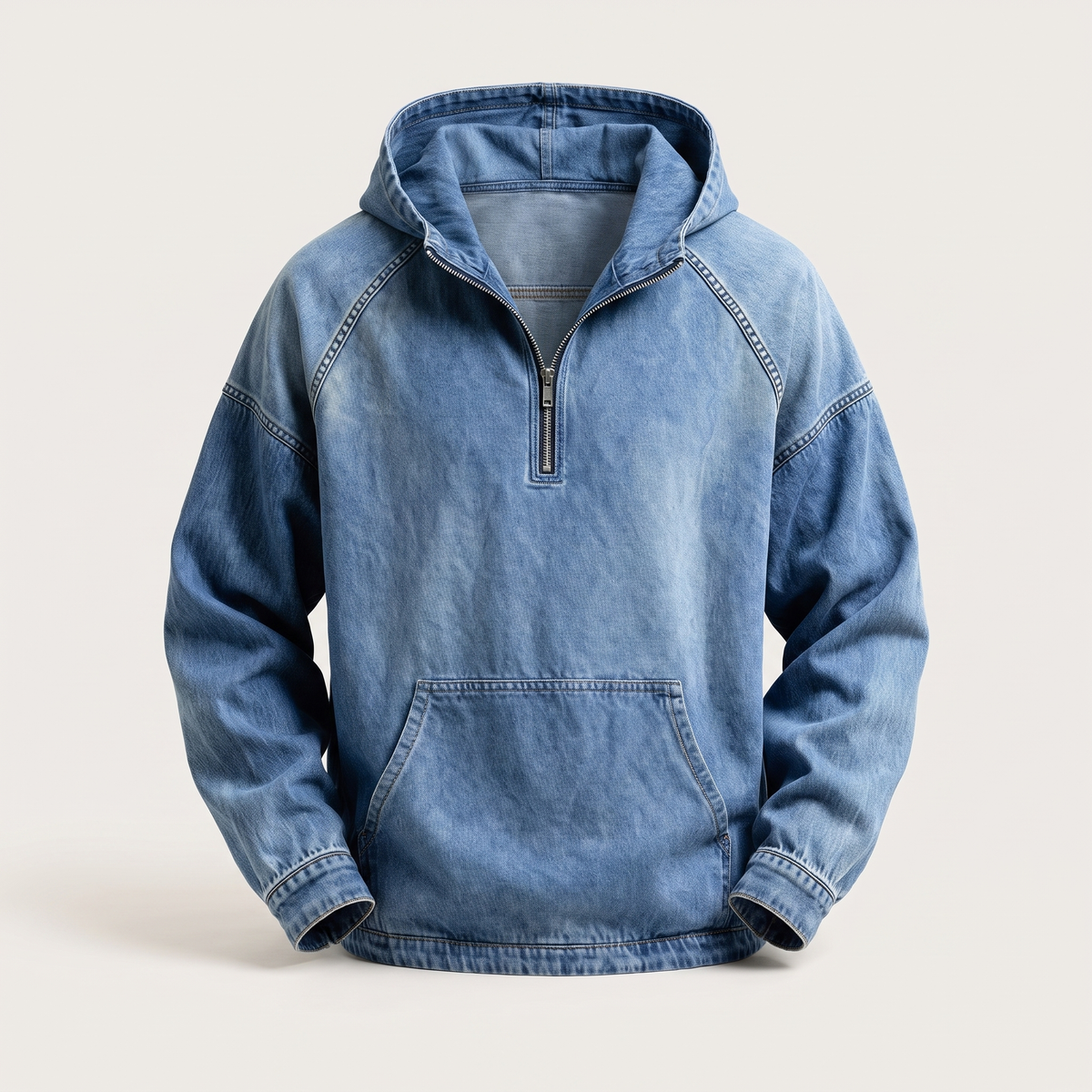 Jeansjacke mit Kurzem Reißverschluss