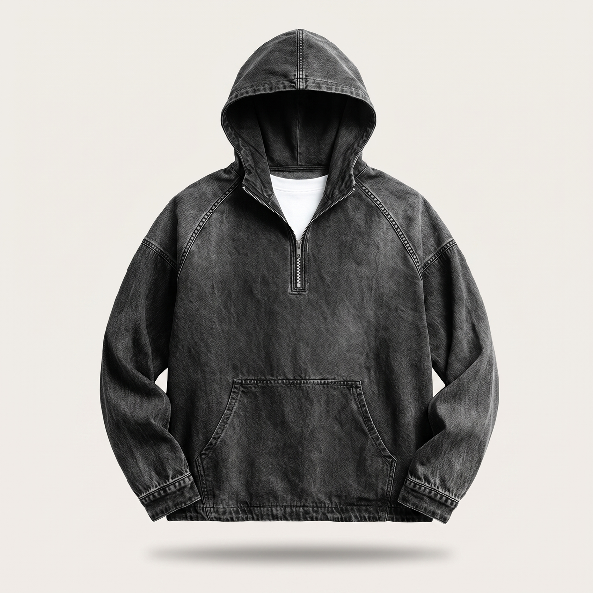 Jeansjacke mit Kurzem Reißverschluss
