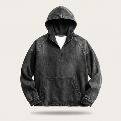 Jeansjacke mit Kurzem Reißverschluss