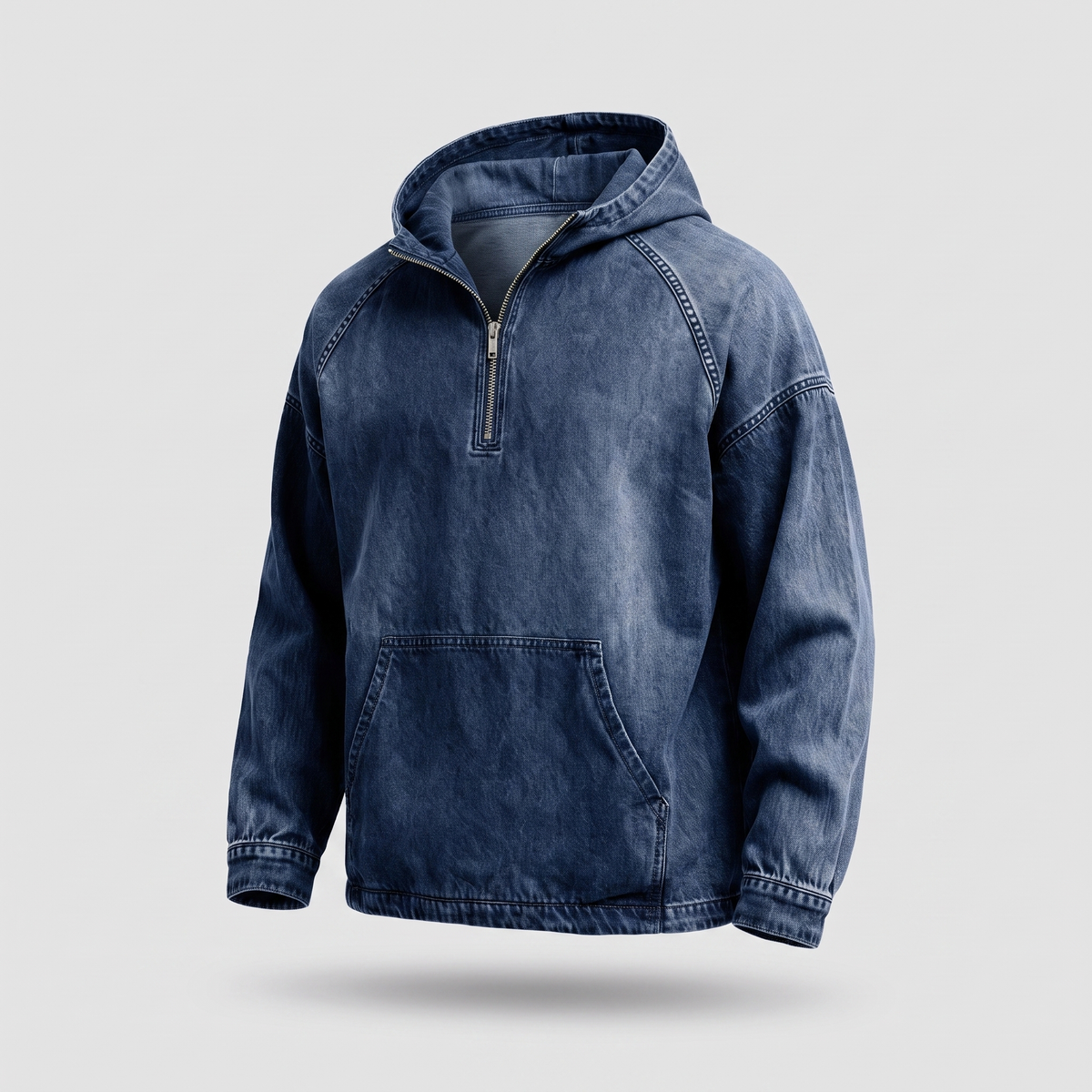 Jeansjacke mit Kurzem Reißverschluss