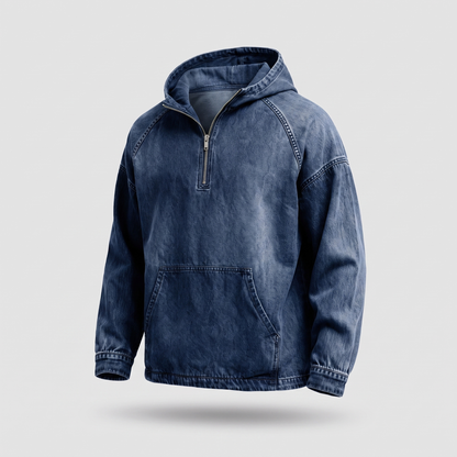 Jeansjacke mit Kurzem Reißverschluss