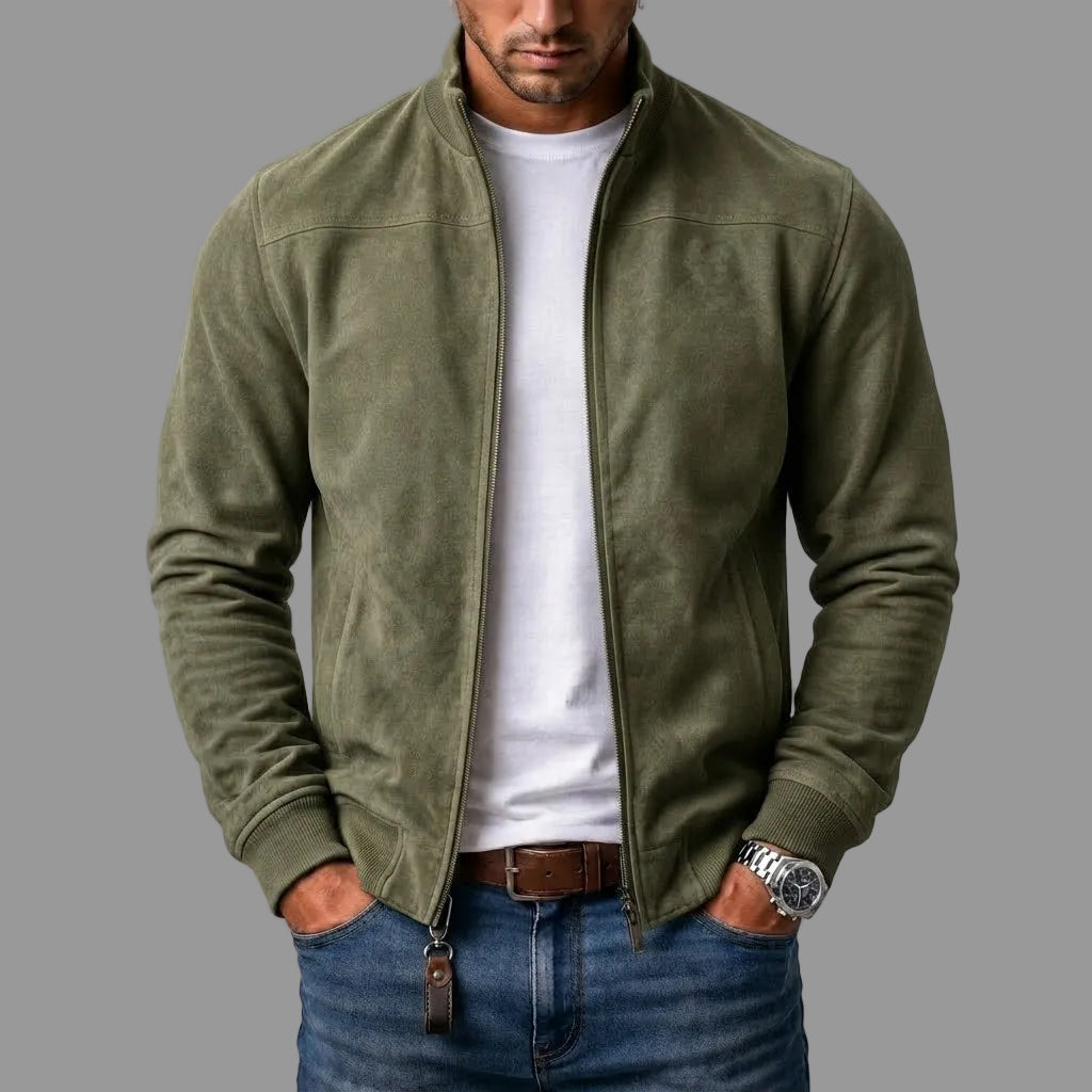 Wildleder Bomber-Jacke