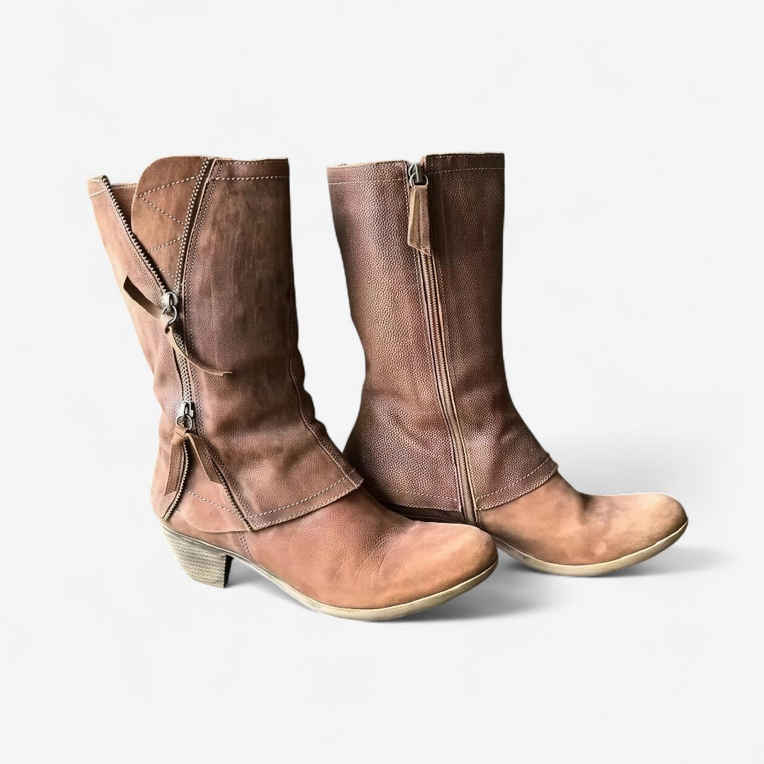 Leder-Herbststiefel