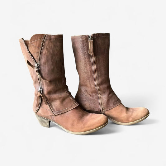 Leder-Herbststiefel