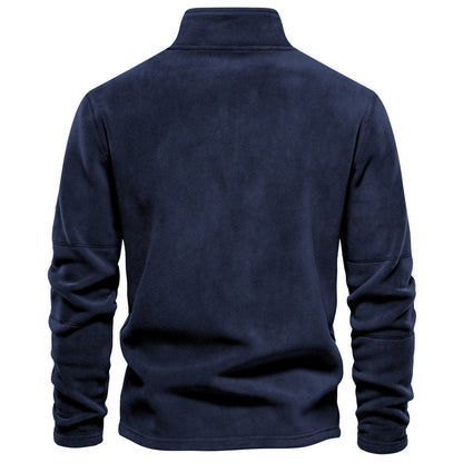 Fleece-Pullover mit Reißverschluss und Stehkragen