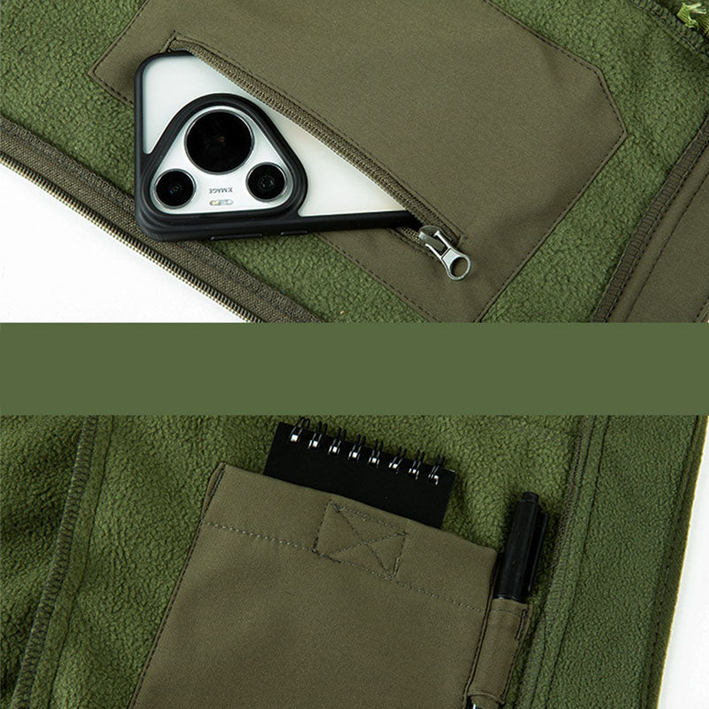 Taktische Softshell-Jacke mit Fleece-Futter