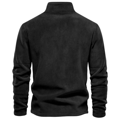 Fleece-Pullover mit Reißverschluss und Stehkragen