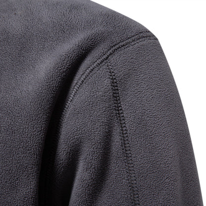 Fleece-Pullover mit Reißverschluss und Stehkragen
