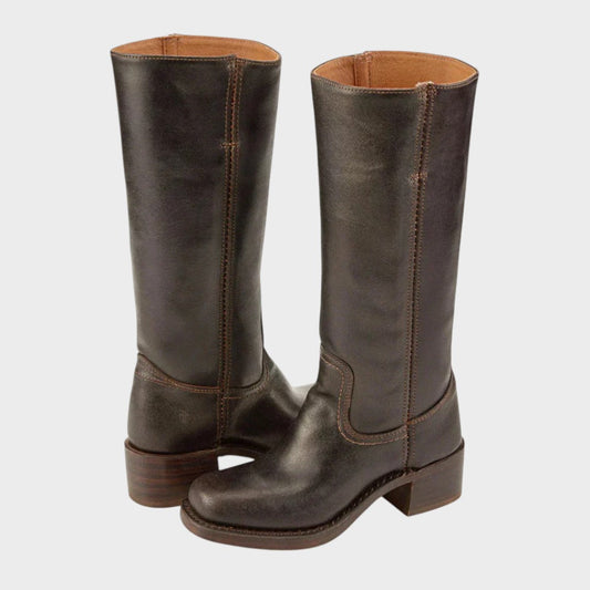 Leder Hohe Stiefel