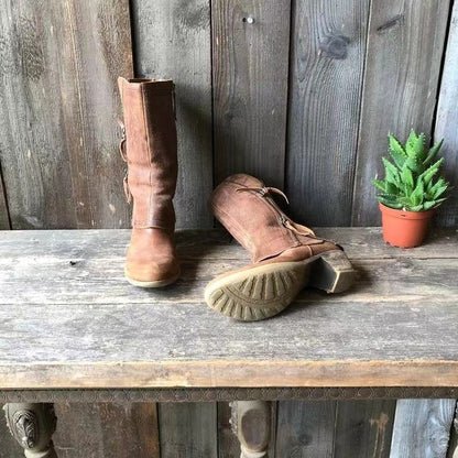 Leder-Herbststiefel