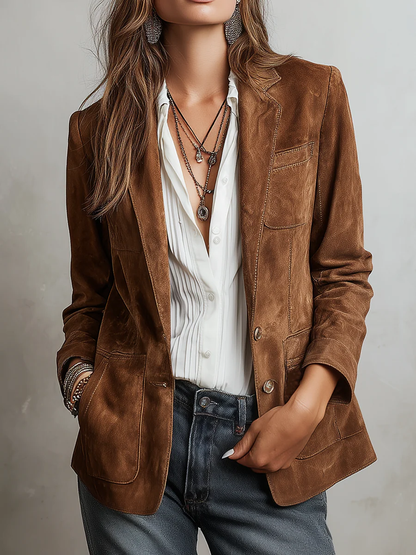 Retro-Blazer Braun