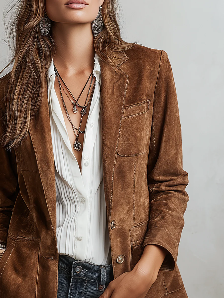 Retro-Blazer Braun