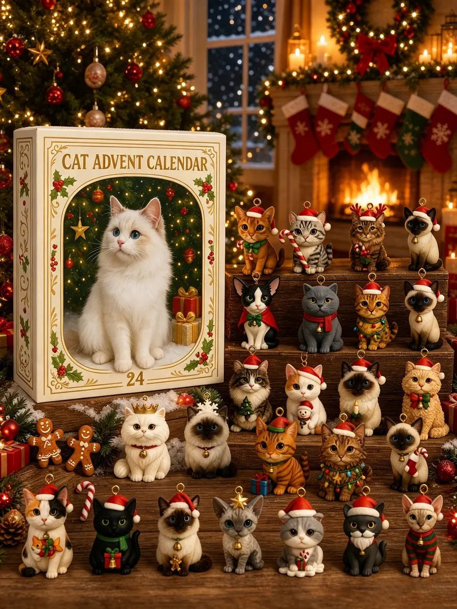 Adventskalender mit Katzen 2026 — 24 Sammlerfiguren