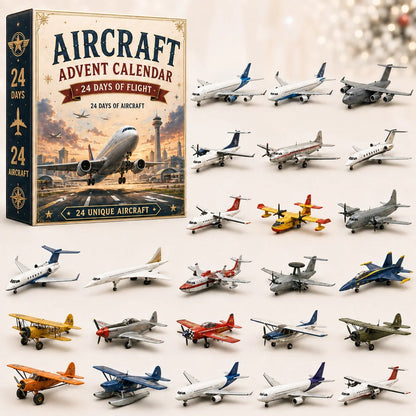 Adventskalender mit Flugzeugen für Kinder 2026 — 24 Flugzeuge und Jets