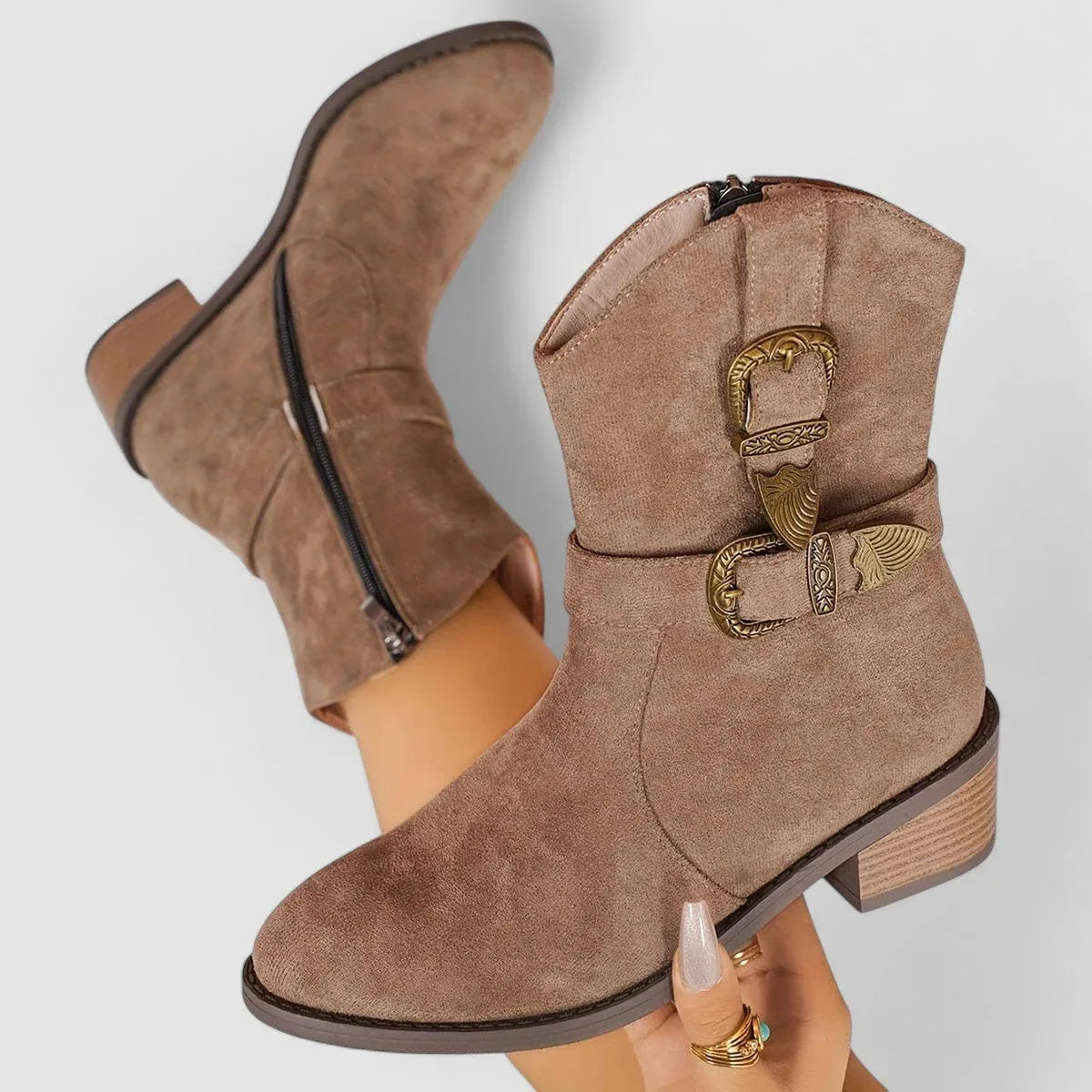 Orthopädische Western-Stiefel – Gelb
