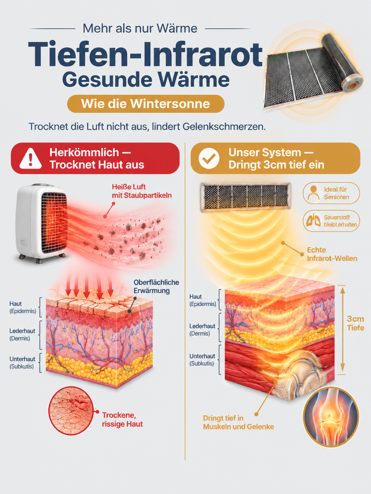 Graphen Infrarot Wandheizung | Wärme in Sekunden | Ohne Bohren ☀️