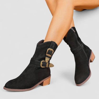Orthopädische Western-Stiefel – Gelb