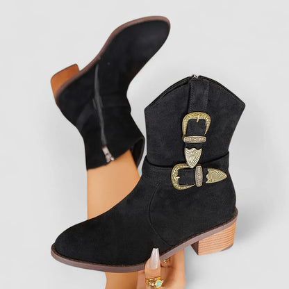 Orthopädische Western-Stiefel – Gelb