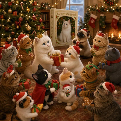 Adventskalender mit Katzen 2026 — 24 Sammlerfiguren