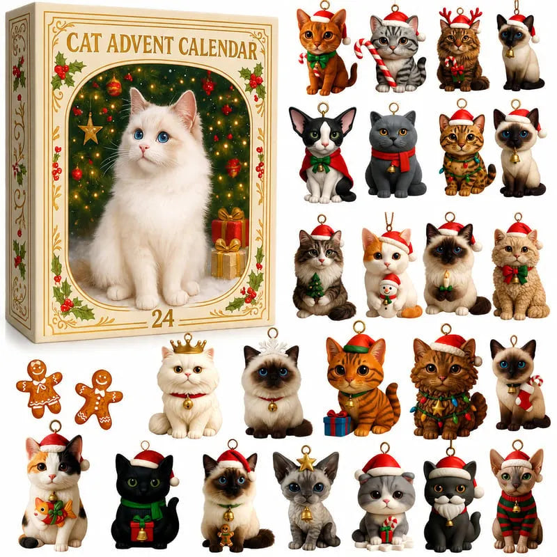 Adventskalender mit Katzen 2026 — 24 Sammlerfiguren