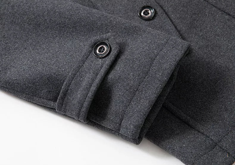 Eleganter Wollmantel mit Doppelkragen