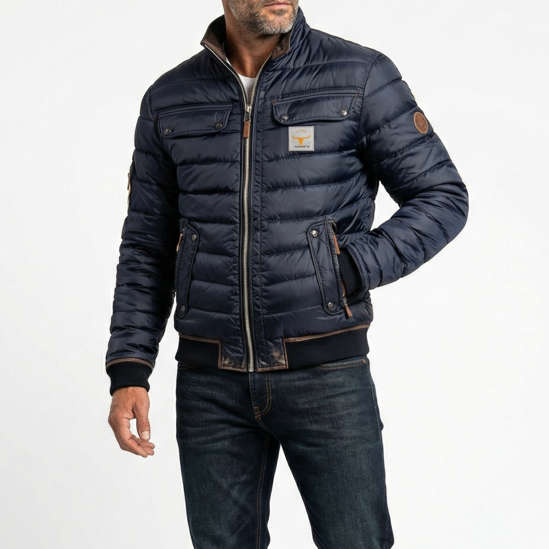 Gesteppte Vintage-Jacke
