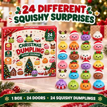 Adventskalender mit Mochi-Quetschern für Kinder — 24 Anti-Stress-Knödel